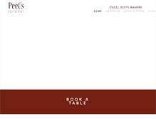 Tablet Screenshot of peetsrestaurant.com